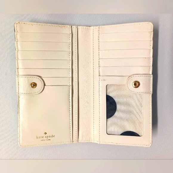 Kate Spade Mikas Avenue Teal Bifold Wallet EUC - Picture 7 of 8